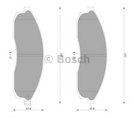 BOSCH 0986AB2278 Комплект гальмівних колодок, дискове гальмо