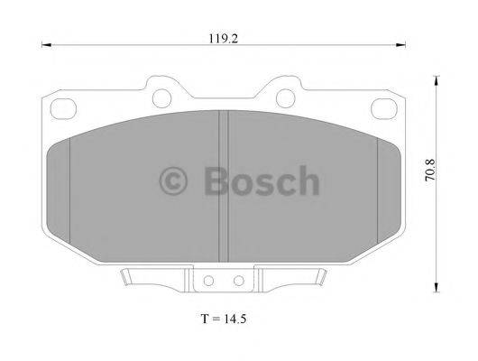 BOSCH 0986AB2280 Комплект гальмівних колодок, дискове гальмо