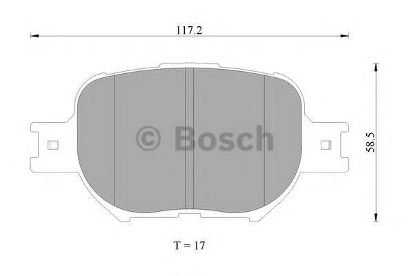 BOSCH 0986AB2380 Комплект гальмівних колодок, дискове гальмо