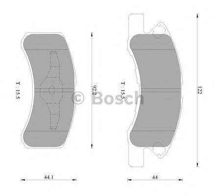 BOSCH 0986AB2417 Комплект гальмівних колодок, дискове гальмо