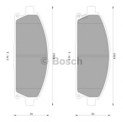 BOSCH 0986AB2423 Комплект гальмівних колодок, дискове гальмо