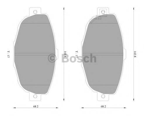 BOSCH 0986AB2487 Комплект гальмівних колодок, дискове гальмо