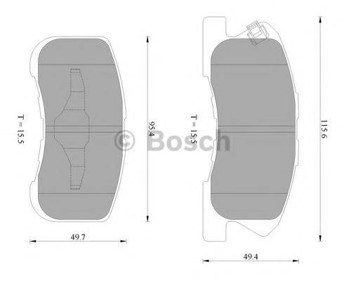 BOSCH 0986AB2559 Комплект гальмівних колодок, дискове гальмо