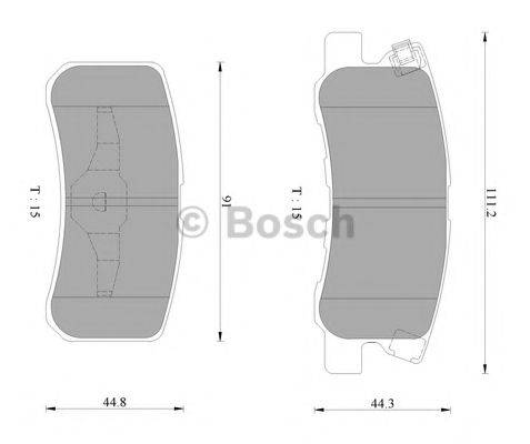 BOSCH 0986AB2669 Комплект гальмівних колодок, дискове гальмо