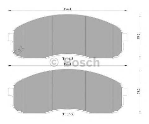 BOSCH 0986AB3059 Комплект гальмівних колодок, дискове гальмо