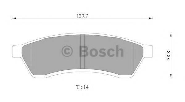 BOSCH 0986AB3072 Комплект гальмівних колодок, дискове гальмо