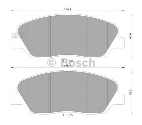 BOSCH 0986AB3081 Комплект гальмівних колодок, дискове гальмо