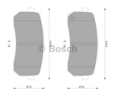 BOSCH 0986AB3101 Комплект гальмівних колодок, дискове гальмо