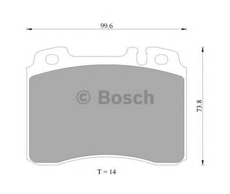 BOSCH 0986AB4469 Комплект гальмівних колодок, дискове гальмо