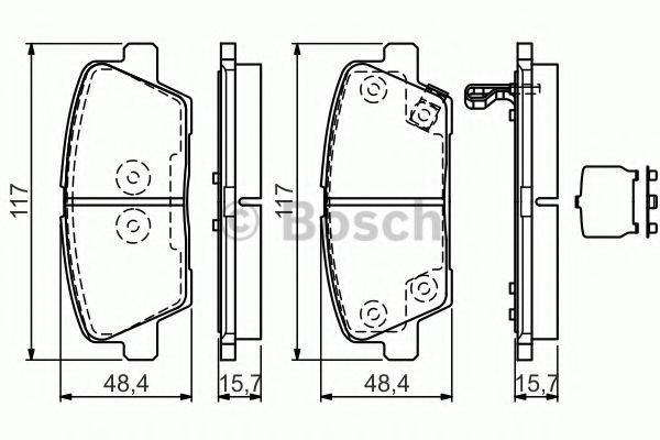 BOSCH 0986TB3189 Комплект гальмівних колодок, дискове гальмо