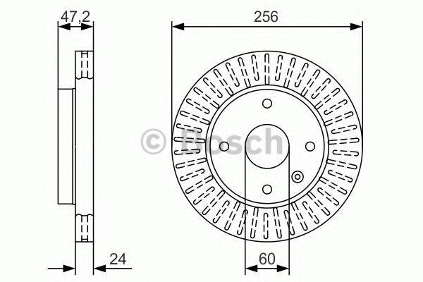 BOSCH 0986479A54 гальмівний диск