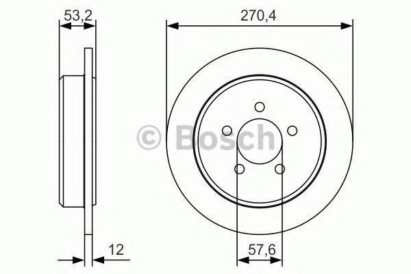 BOSCH 0986479A80 гальмівний диск