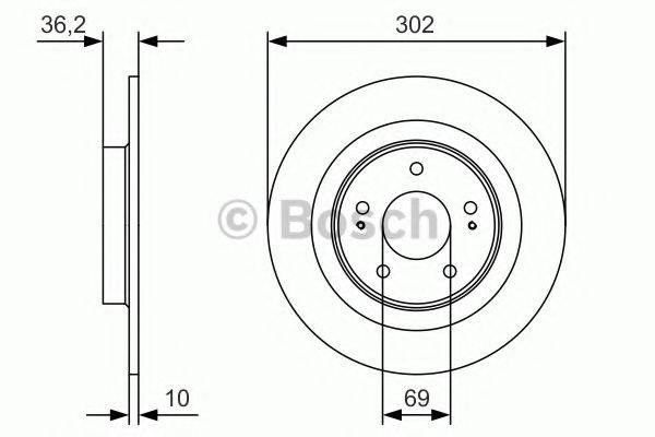 BOSCH 0986479B04 гальмівний диск