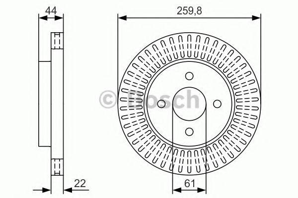 BOSCH 0986479U02 гальмівний диск