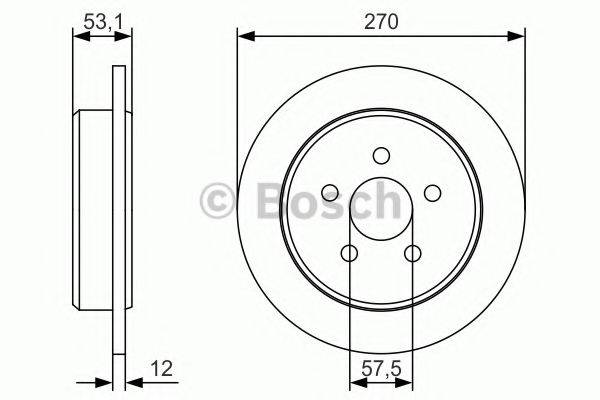 BOSCH 0986479U41 гальмівний диск