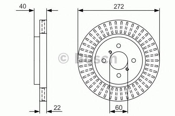 BOSCH 0986479V08 гальмівний диск