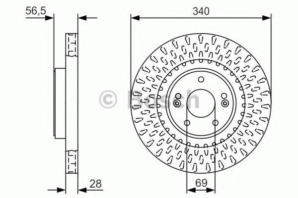 BOSCH 0986479V22 гальмівний диск