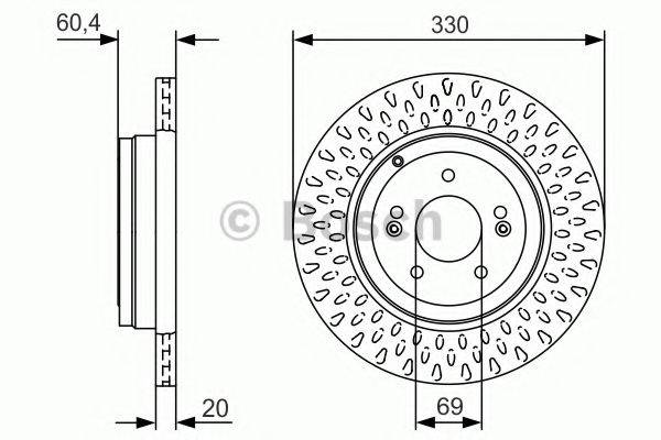 BOSCH 0986479V23 гальмівний диск