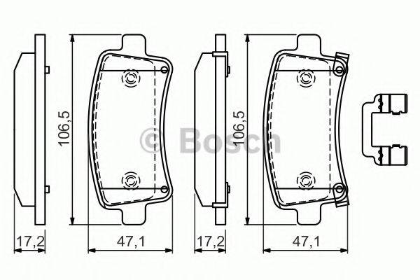 BOSCH 0986494586 Комплект гальмівних колодок, дискове гальмо