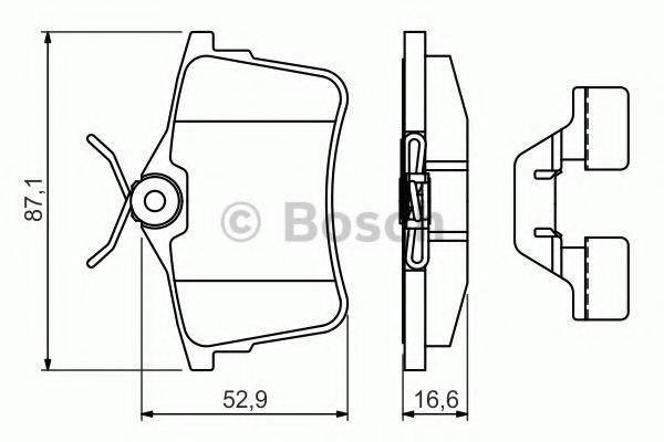 BOSCH 0986494646 Комплект гальмівних колодок, дискове гальмо