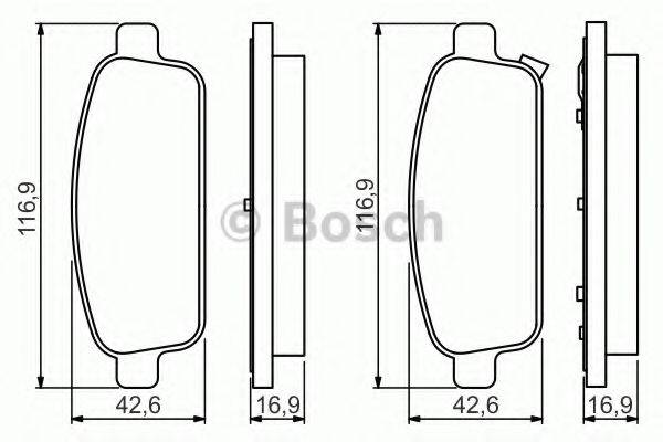 BOSCH 0986495259 Комплект гальмівних колодок, дискове гальмо