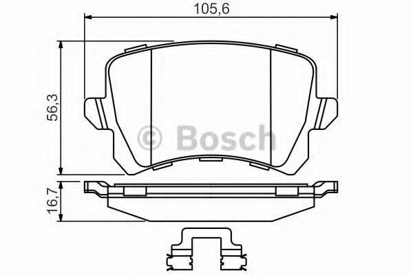 BOSCH 0986494626 Комплект гальмівних колодок, дискове гальмо