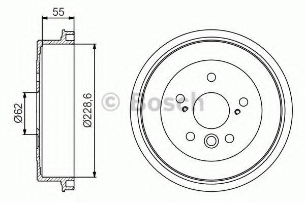 BOSCH 0986477168 Гальмівний барабан