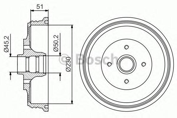 BOSCH 0986477179 Гальмівний барабан