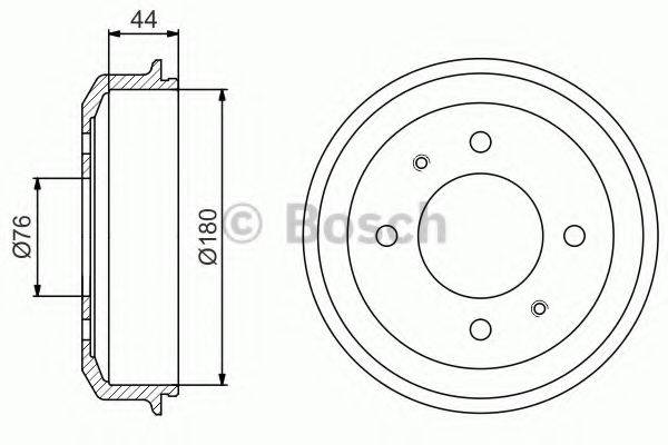 BOSCH 0986477182 Гальмівний барабан