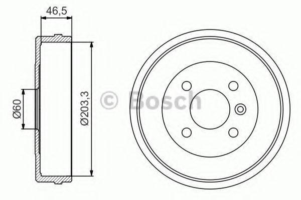 BOSCH 0986477221 Гальмівний барабан