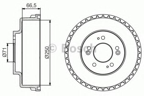 BOSCH 0986477228 Гальмівний барабан