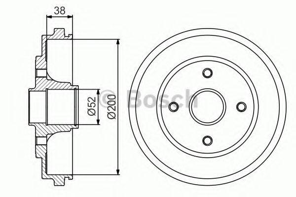 BOSCH 0986477229 Гальмівний барабан