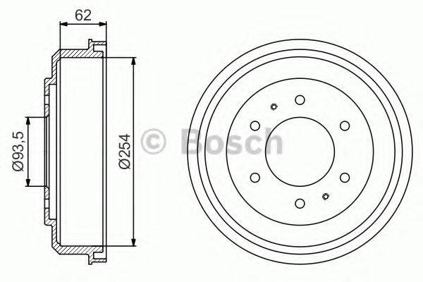 BOSCH 0986477237 Гальмівний барабан