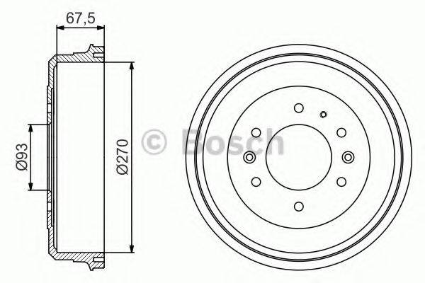 BOSCH 0986477249 Гальмівний барабан