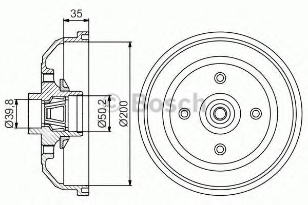 BOSCH 0986477260 Гальмівний барабан