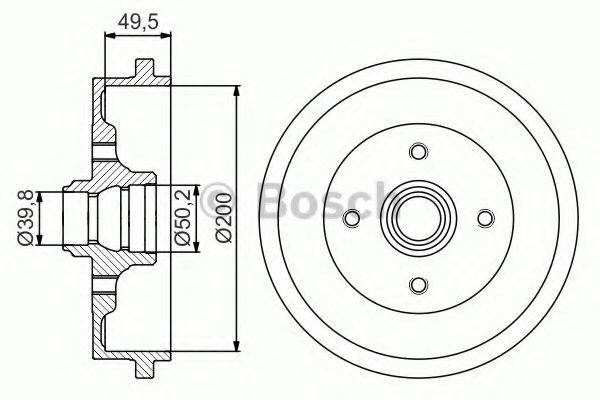 BOSCH 0986477267 Гальмівний барабан