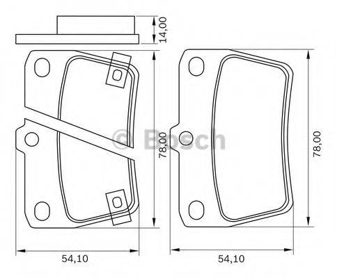 BOSCH 0986BB0588 Комплект гальмівних колодок, дискове гальмо