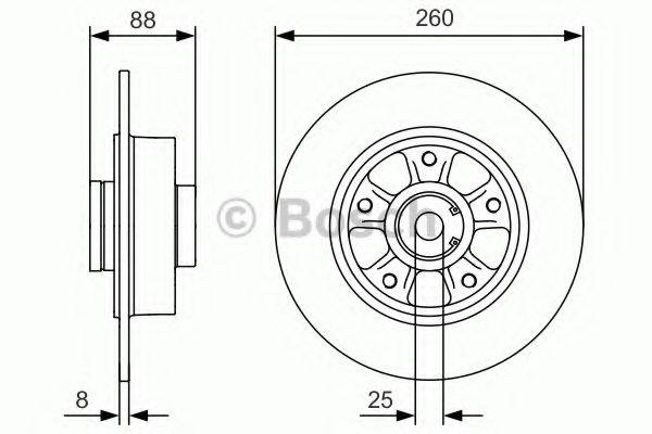 BOSCH 0986479C87 гальмівний диск