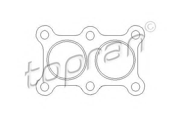 TOPRAN 103836 Прокладка, труба вихлопного газу
