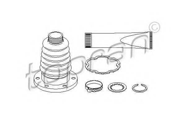 TOPRAN 111782 Комплект пильника, приводний вал