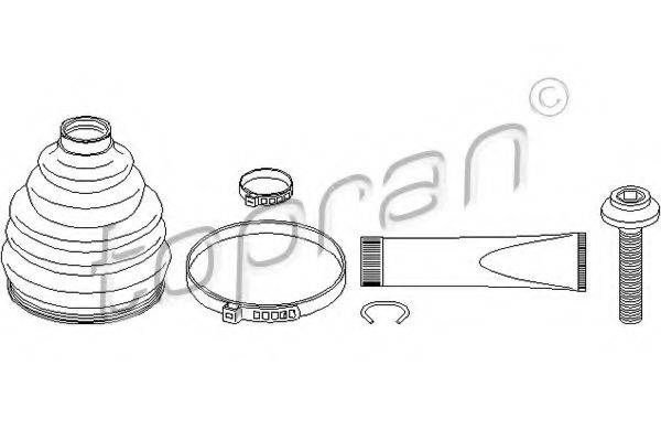 TOPRAN 111738 Комплект пильника, приводний вал