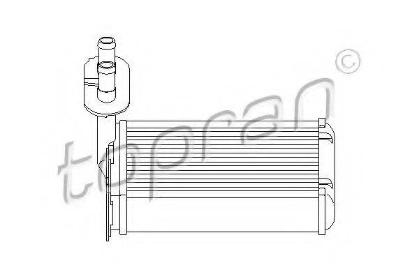 TOPRAN 108613 Теплообмінник, опалення салону