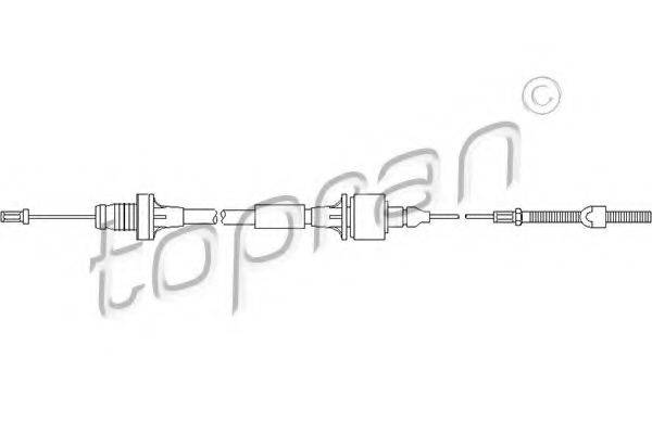 TOPRAN 205612 Трос, управління зчепленням