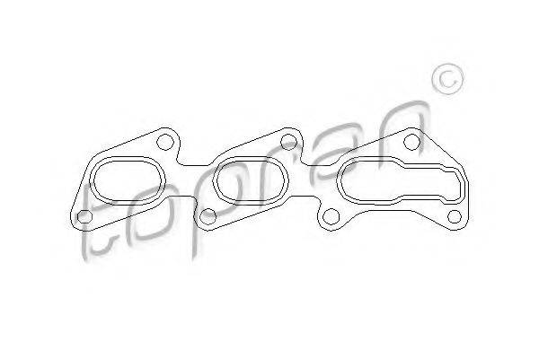 TOPRAN 206601 Прокладка, випускний колектор