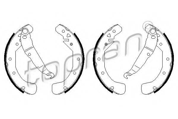 TOPRAN 205788 Комплект гальмівних колодок