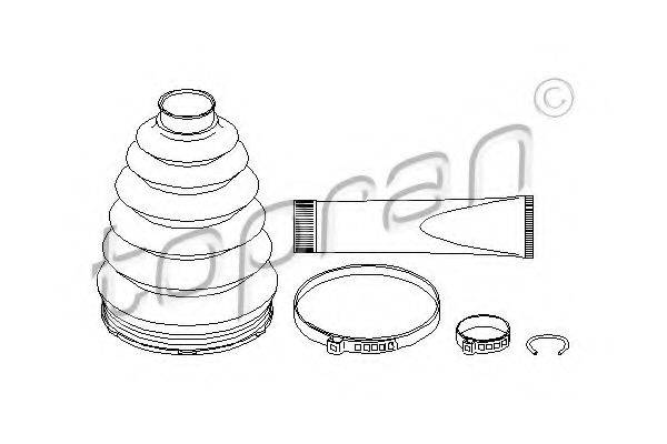 TOPRAN 207495 Комплект пильника, приводний вал