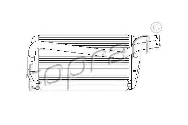 TOPRAN 302112 Теплообмінник, опалення салону