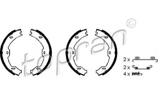 TOPRAN 401026 Комплект гальмівних колодок, стоянкова гальмівна система