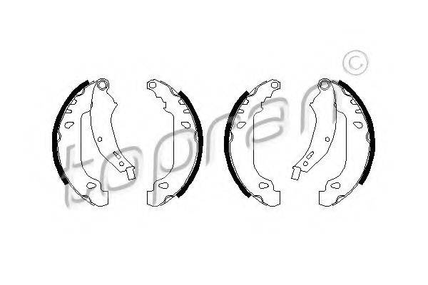 TOPRAN 700606 Комплект гальмівних колодок