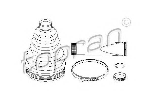 TOPRAN 721201 Комплект пильника, приводний вал